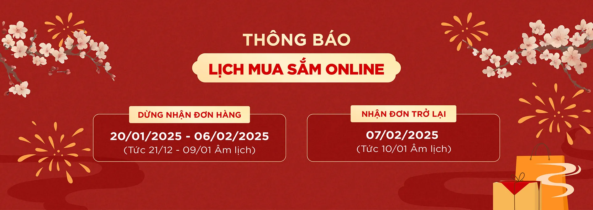 THÔNG BÁO DỪNG NHẬN ĐƠN ONLINE