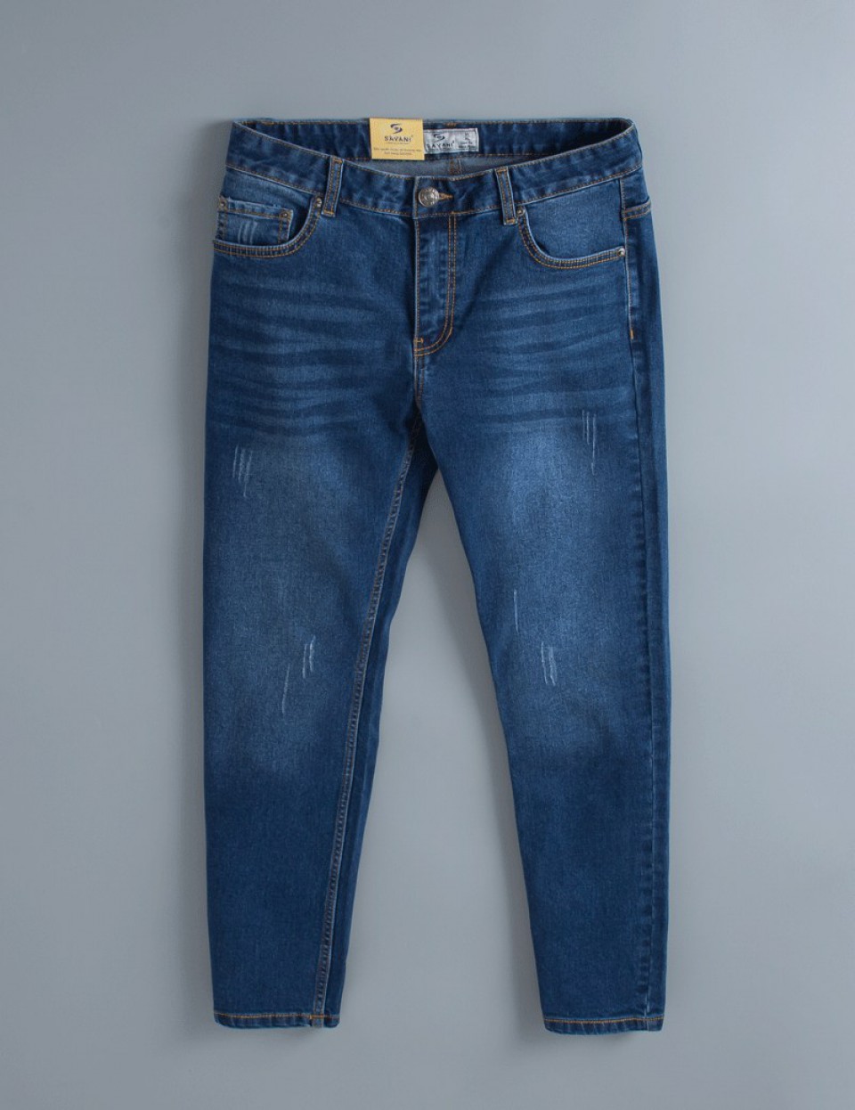 Quần Jeans Lưng Cao Ống Đứng Nam Màu Xanh | LimeOrange.vn
