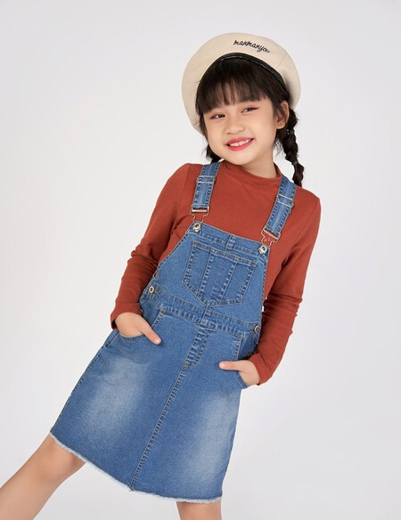 Váy yếm jean, đầm yếm jean dài túi to VYD05 C021 giá rẻ nhất tháng 3/2024