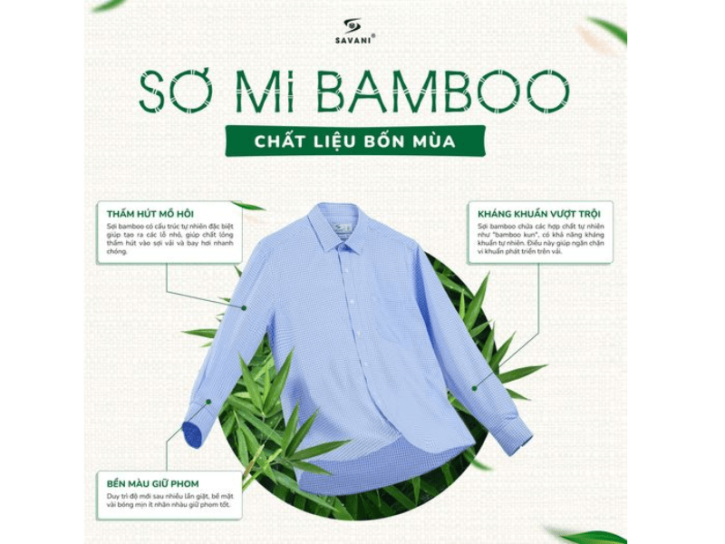 Chất liệu của áo sơ mi bamboo